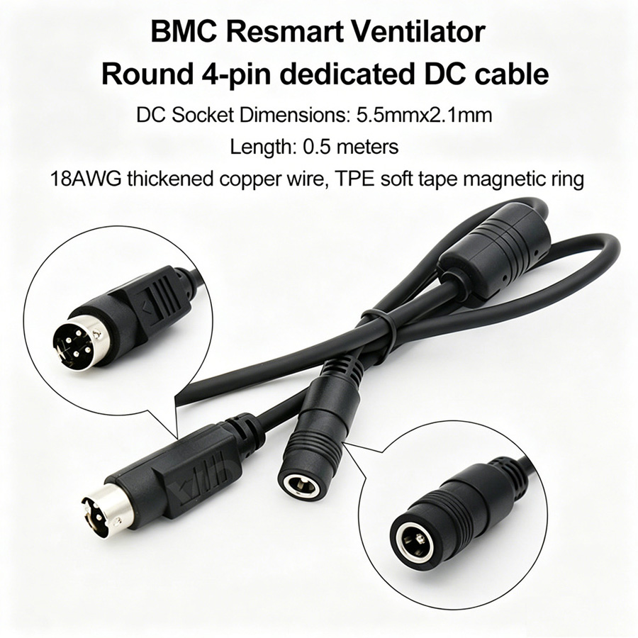 cpap power cord 4pin todc5521 cable